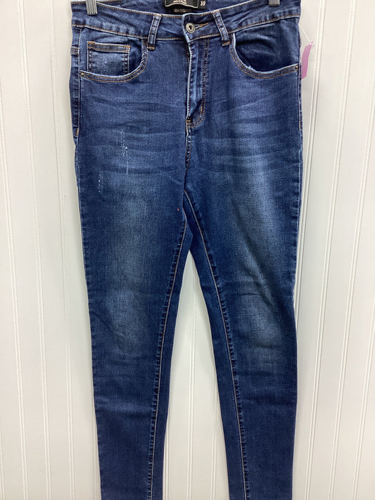 Jeans Skinny By Lucky & Blessed In Blue Denim, Size:10