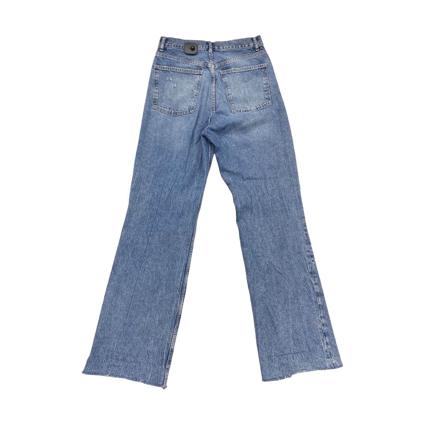 Jeans Straight By Zara In Blue Denim, Size:8