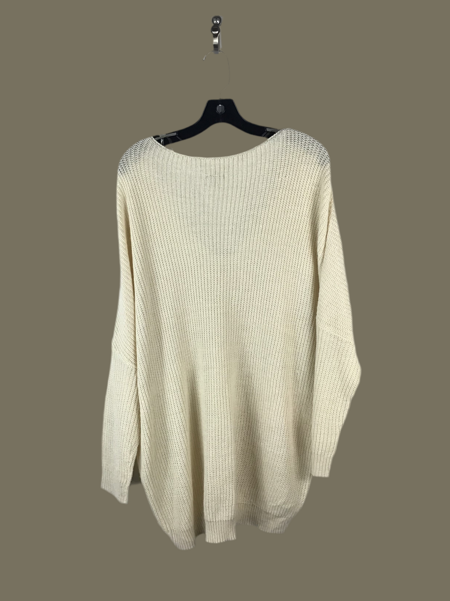 Sweater By Charlotte Russe In Cream, Size: L