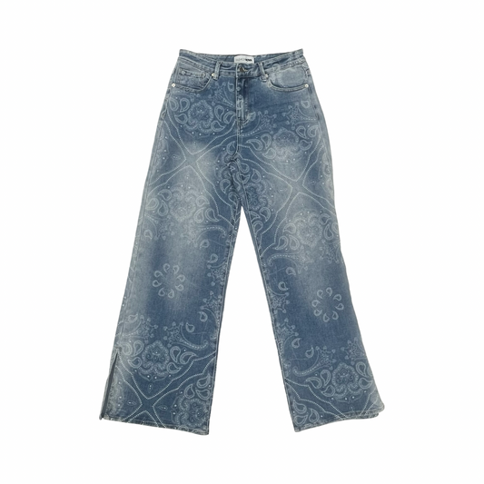 Jeans Wide Leg By Fashion Nova In Blue Denim, Size:10