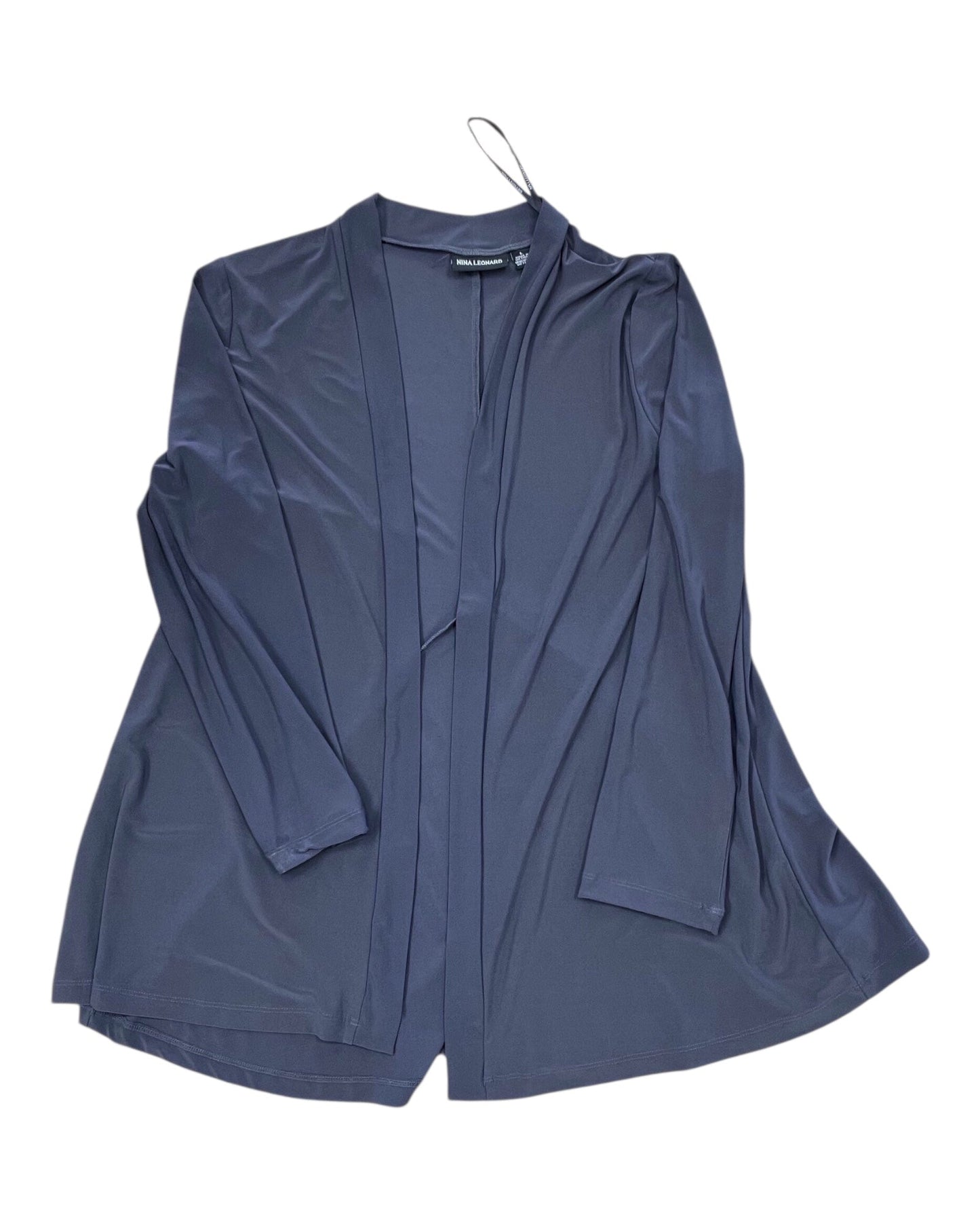 Cardigan By Nina Leonard In Grey, Size:L