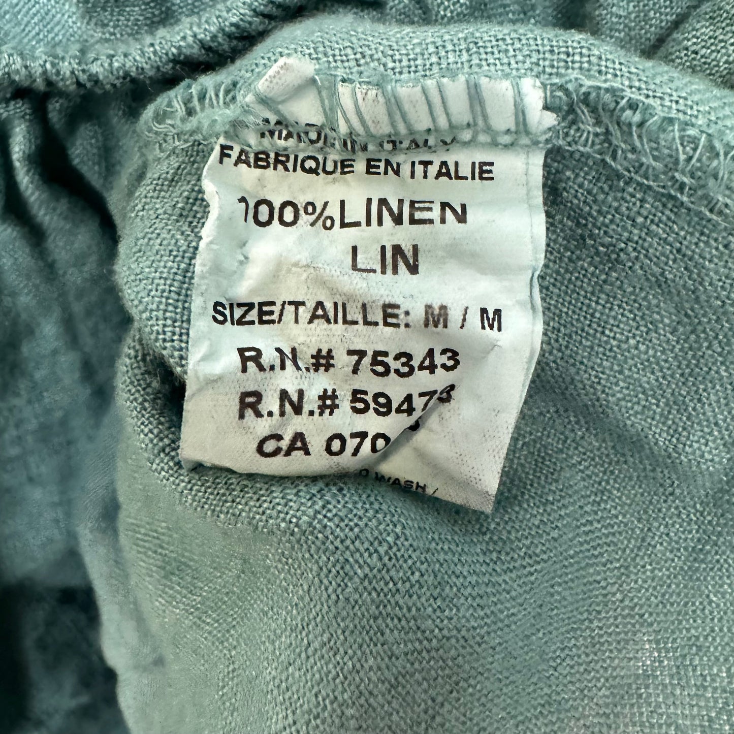 Linen Top Short Sleeve By Bellambra In Green, Size: M