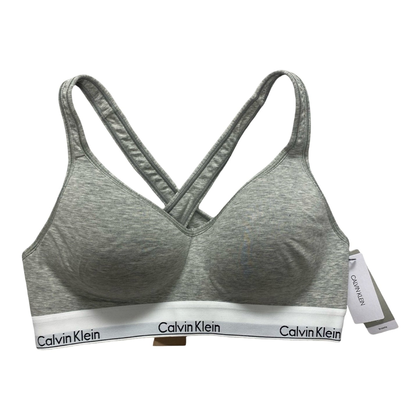 Bralette By Calvin Klein In Grey, Size:Xl