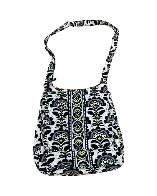 Crossbody By Vera Bradley In Black & White, Size:Medium