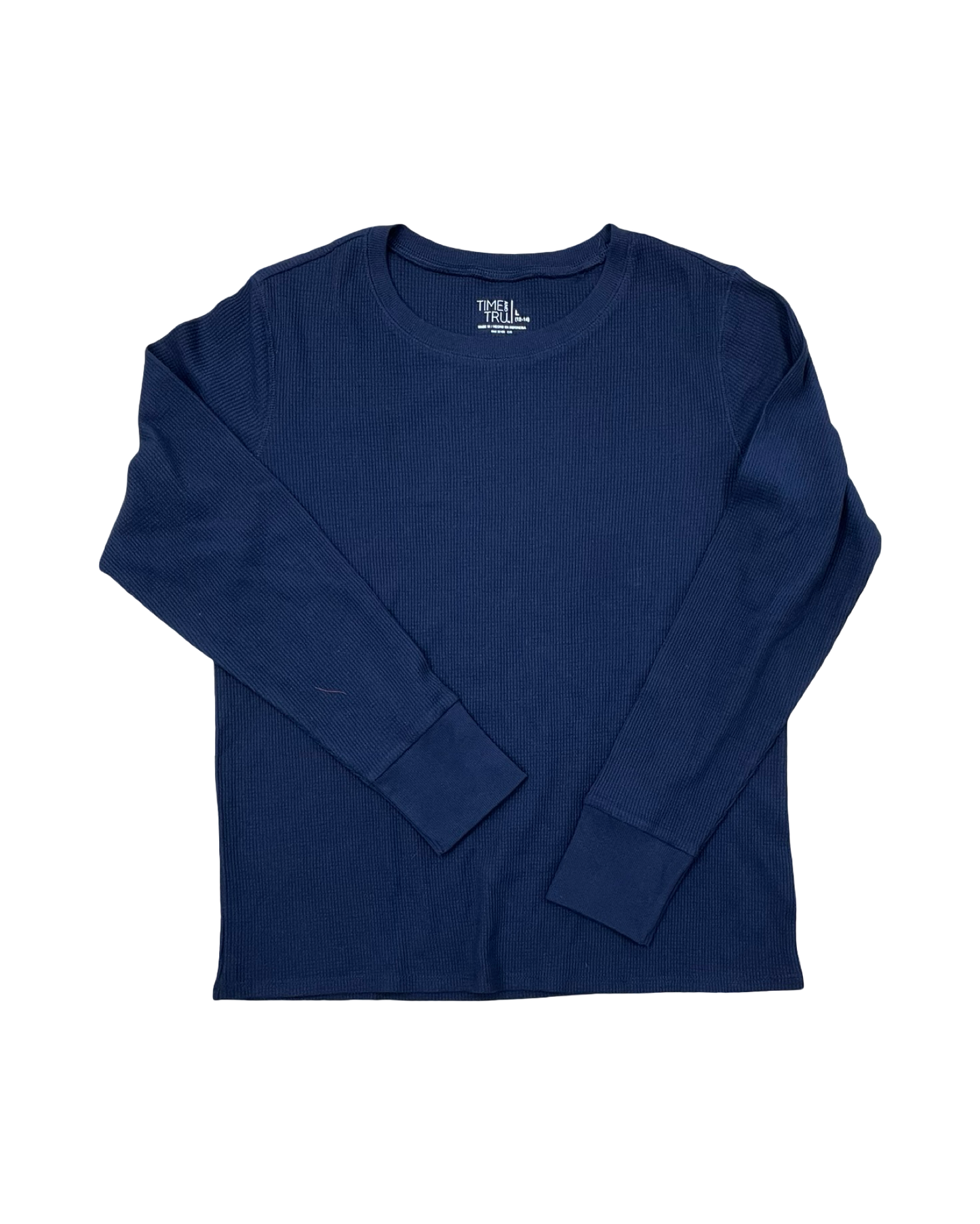 Top Ls By Time And Tru In Navy, Size:L