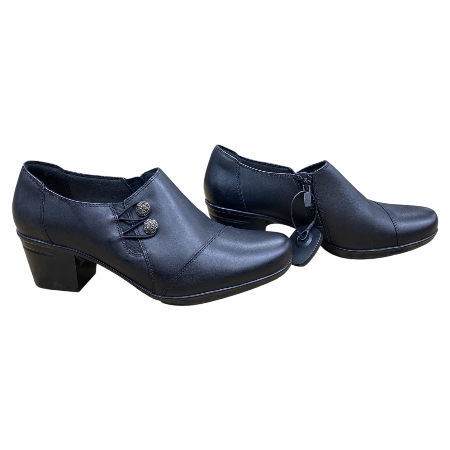 Shoes Heels Block By Clarks In Black, Size:11