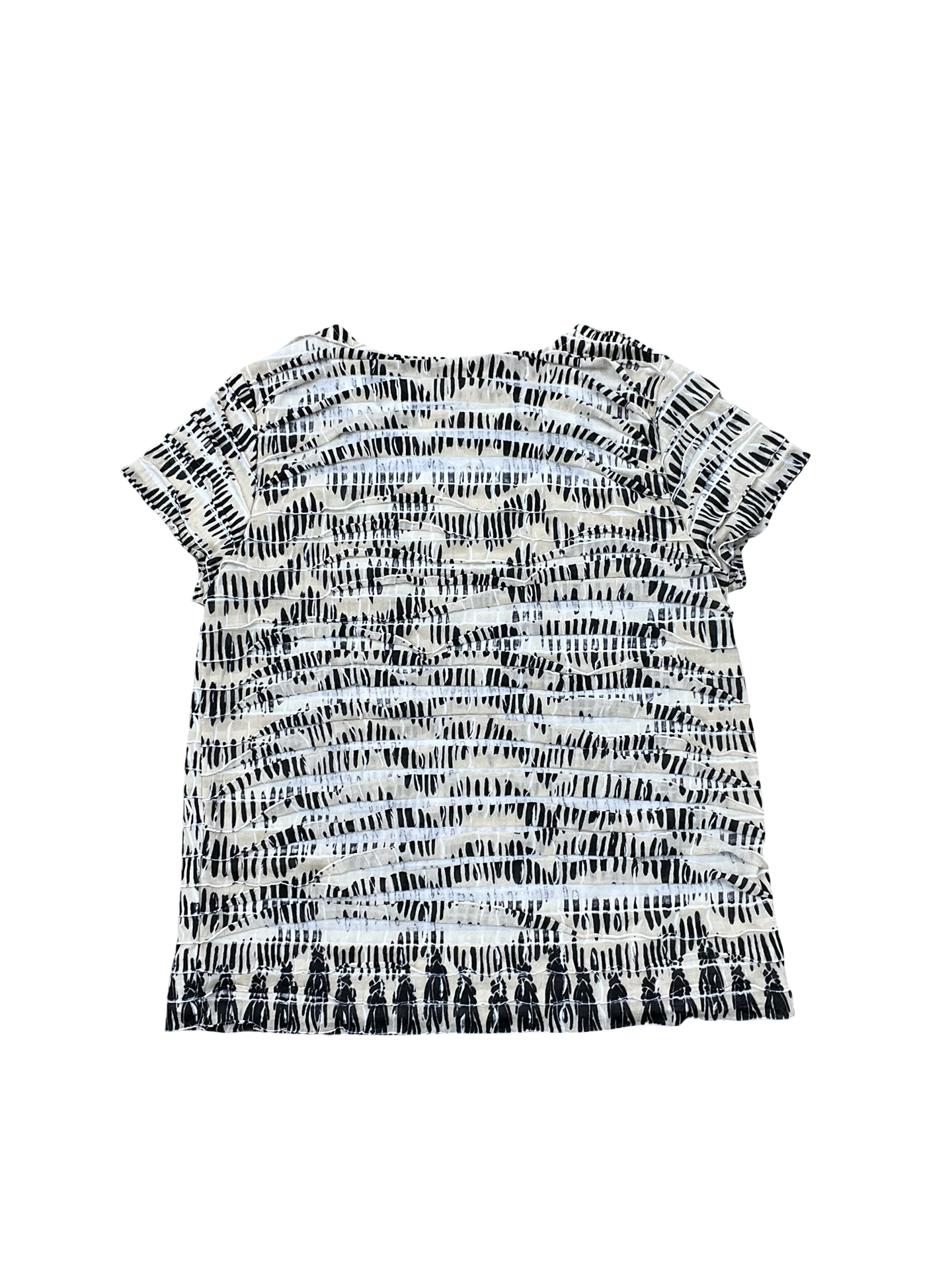 Top Ss By Alfred Dunner In Black & Cream, Size:Sp