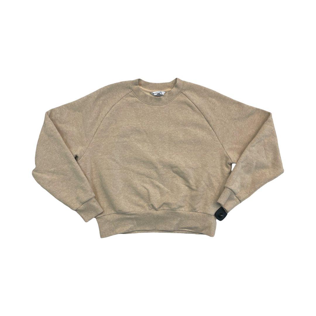Athletic Sweatshirt Crewneck By Athleta In Cream, Size:S