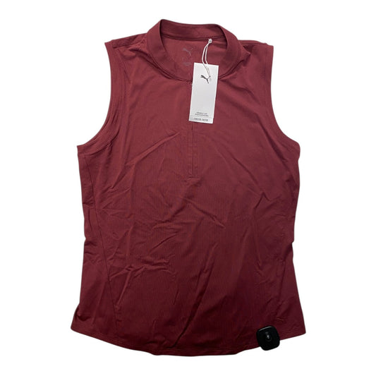 Athletic Tank Top By Puma In Maroon, Size:S