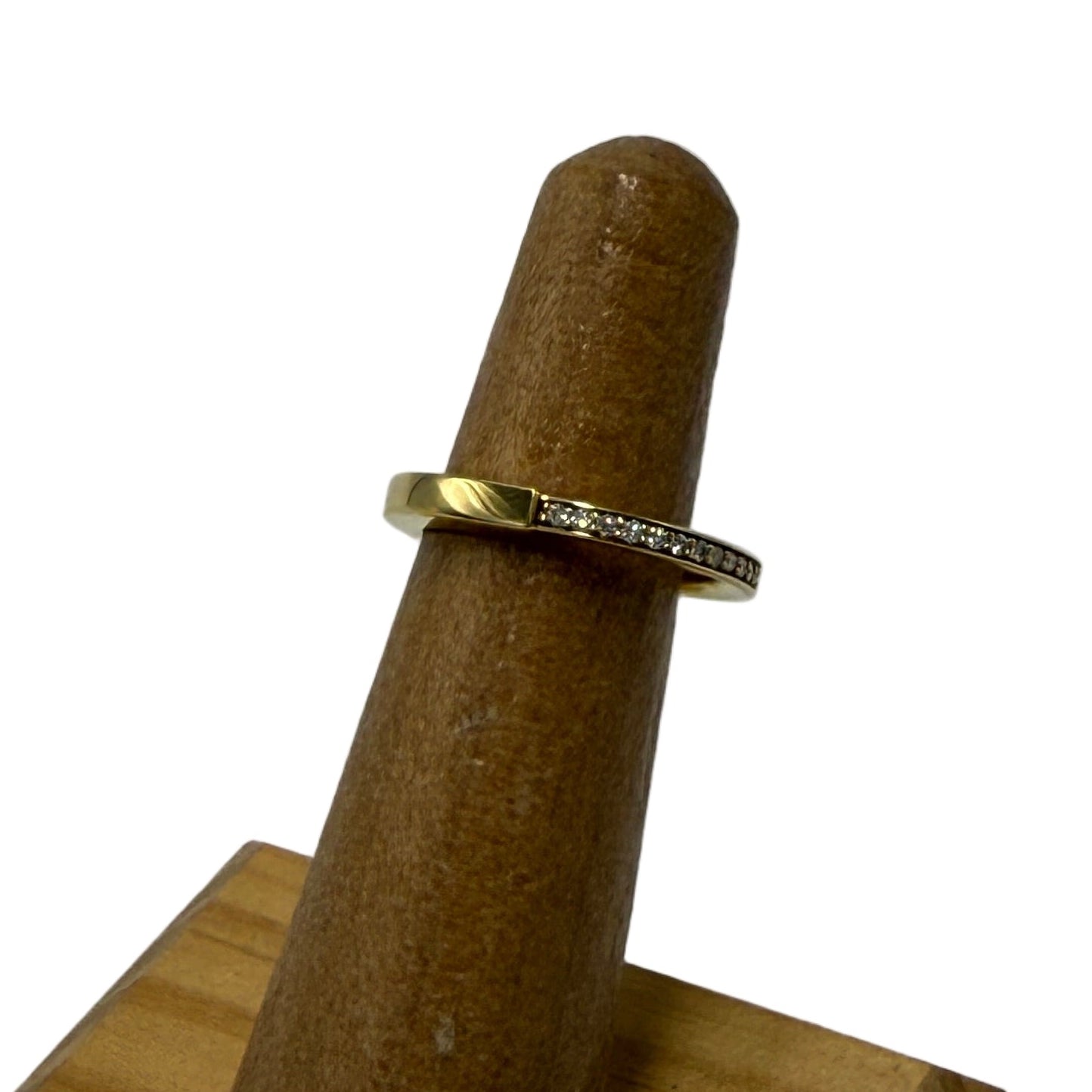 Tiffany & Company 18K & Diamond Lock Luxury Designer Ring, Size 6