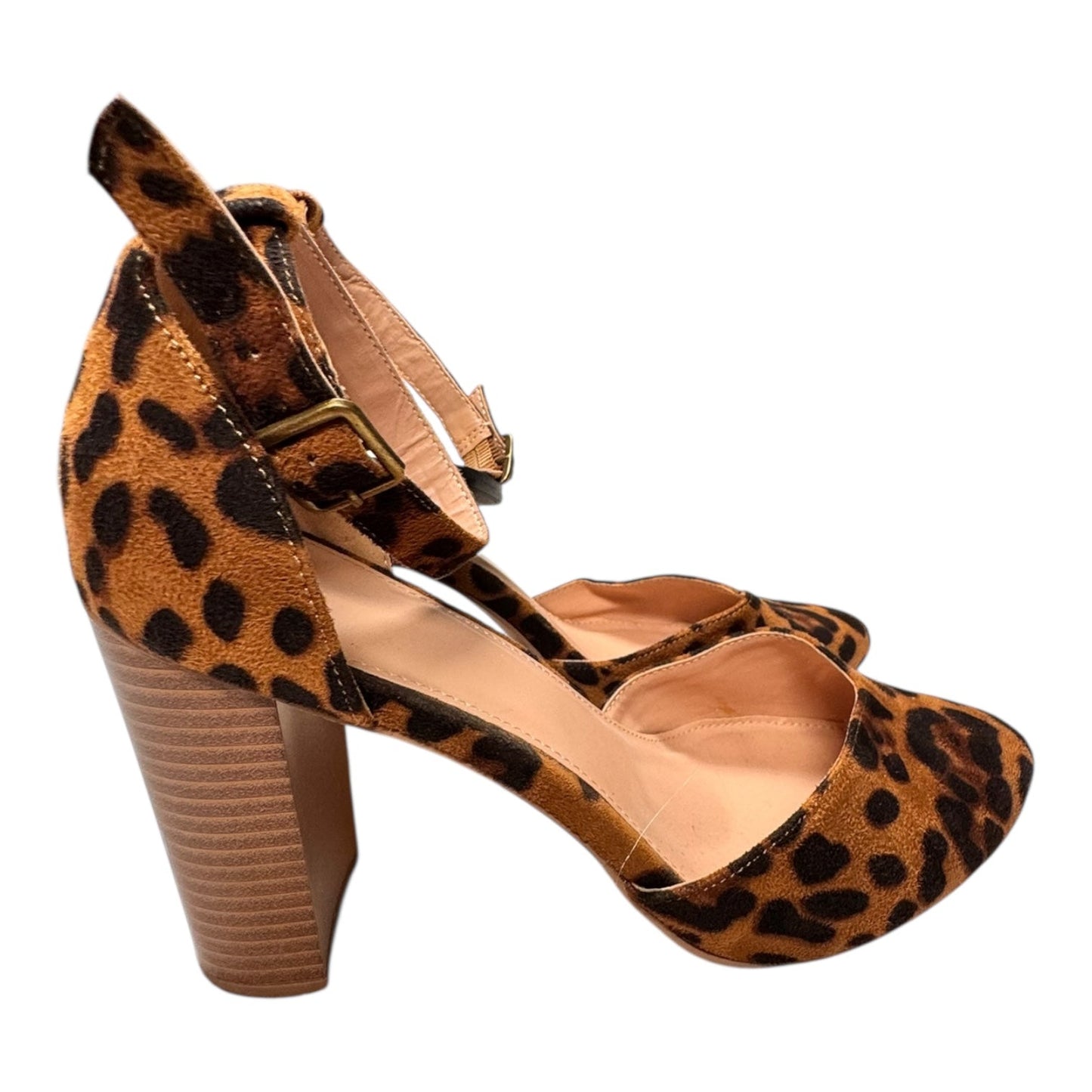 Shoes Heels Block By Clothes Mentor In Animal Print, Size:9