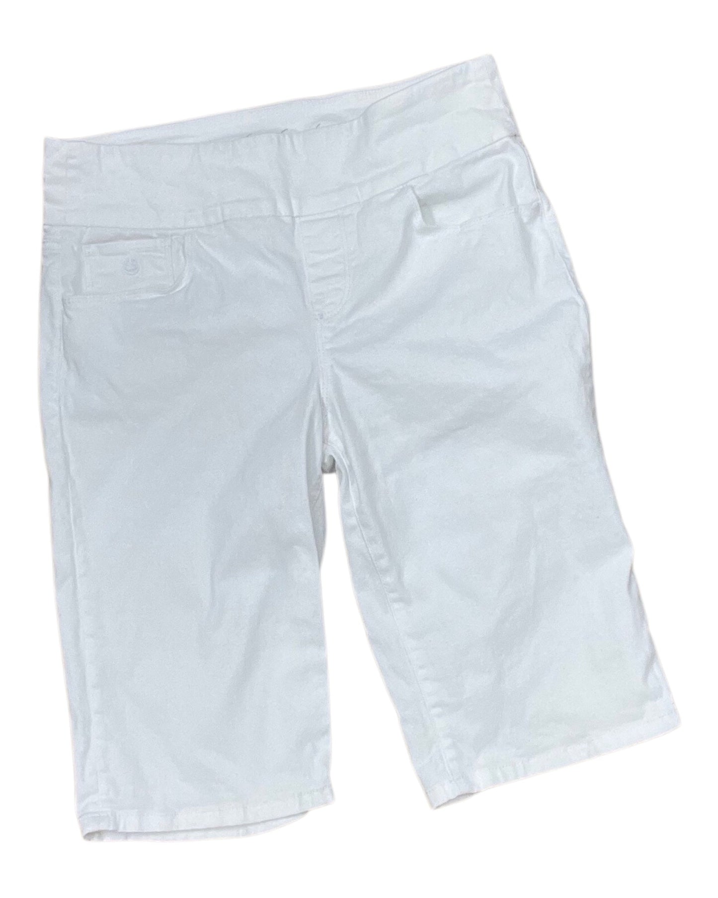 Shorts By Gloria Vanderbilt In White Denim, Size:6