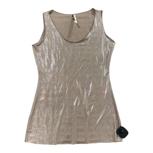 Top Sleeveless Designer By RN CONVERTIBLE In Gold, Size:S