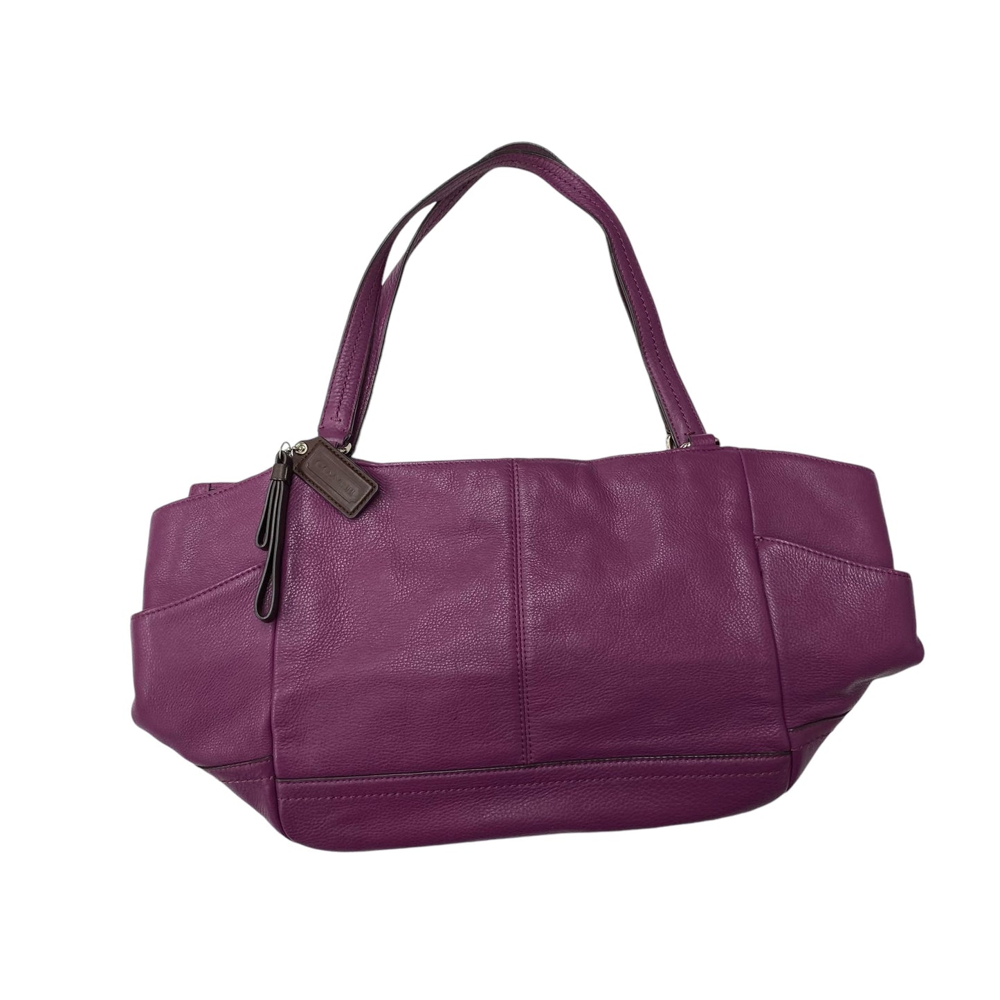 Handbag Designer By Coach In Purple, Size:Medium