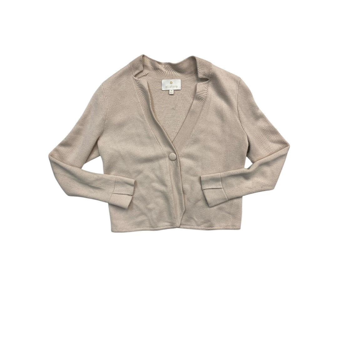 Sweater Cardigan By Etcetra In Beige, Size:M