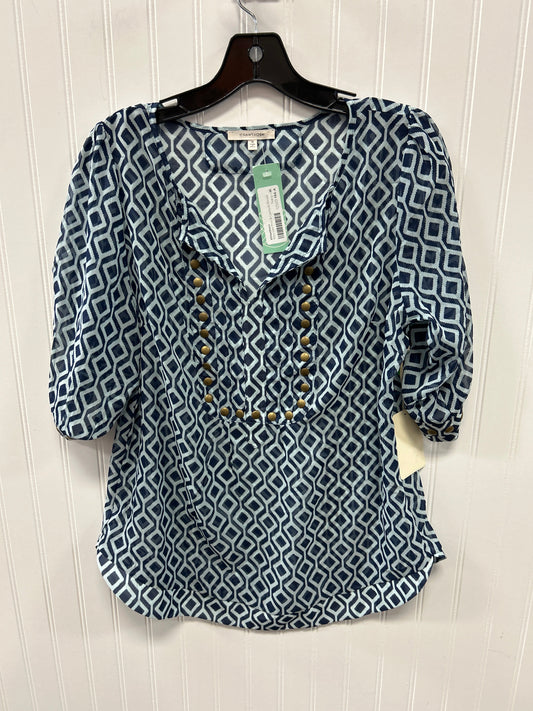 Blouse Ss By 41 Hawthorn In Blue, Size:M