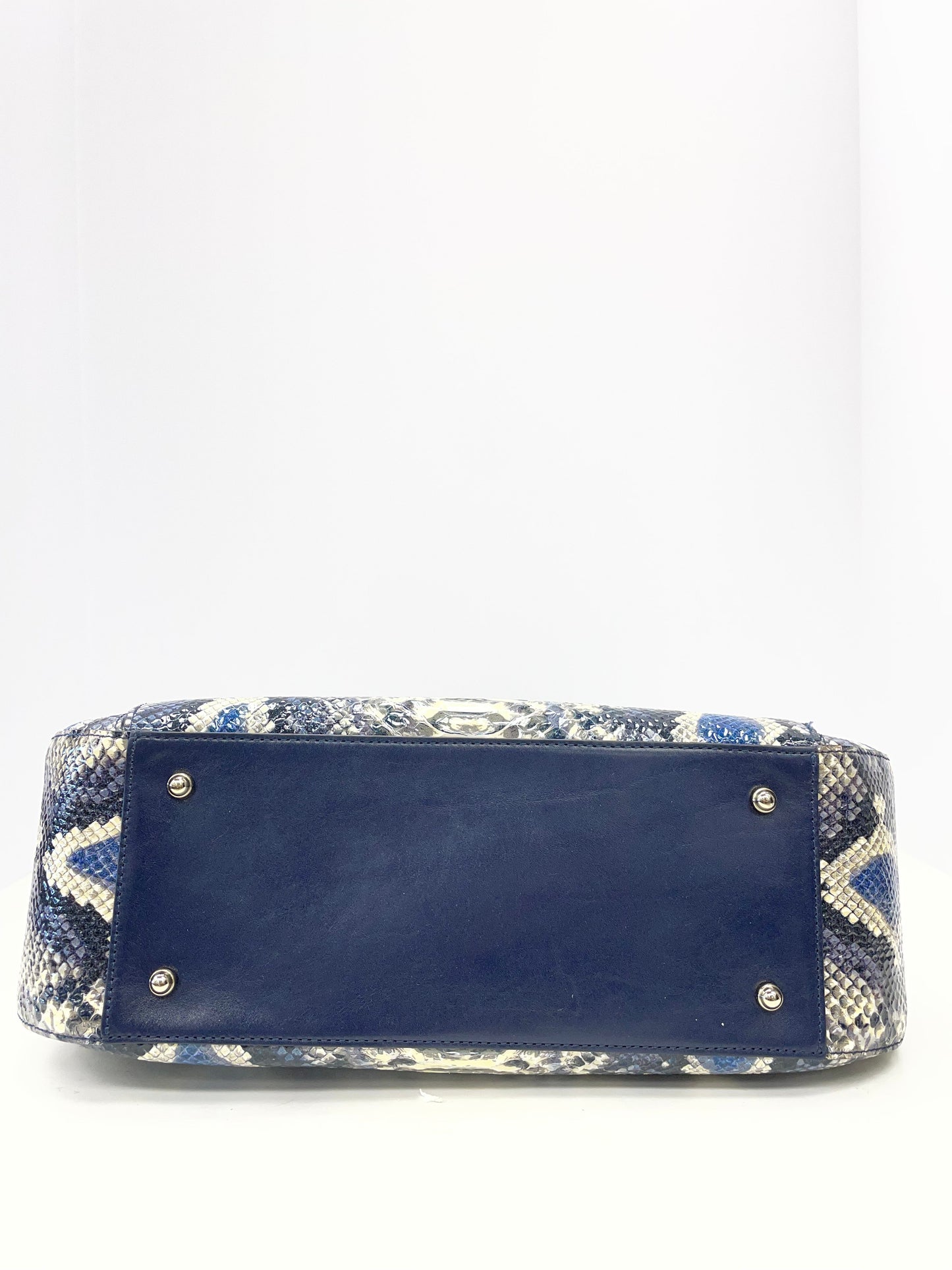 Handbag Designer By Brahmin In Snakeskin Print, Size:Medium