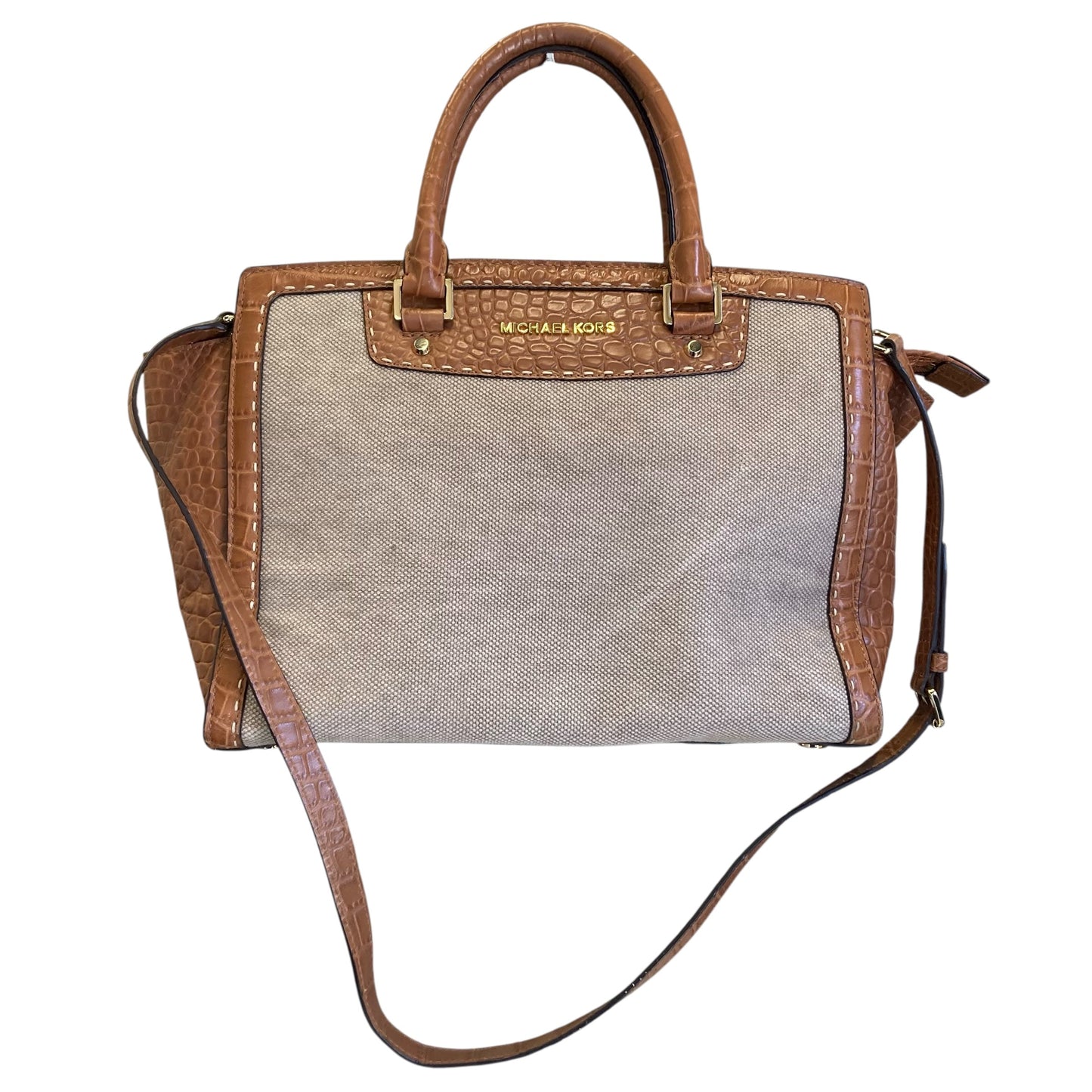 Handbag Designer By Michael Kors In Tan, Size:Large