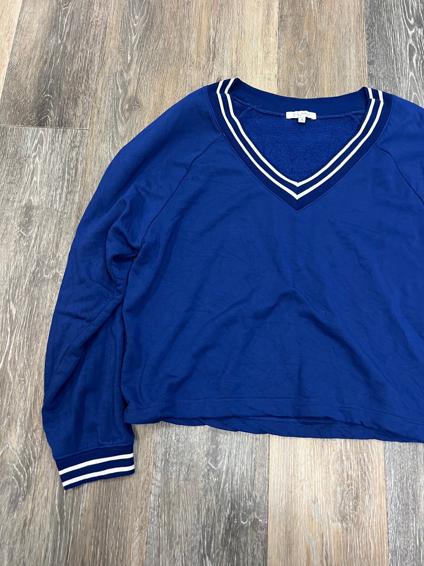 Top Long Sleeve By Z Supply In Blue, Size: M