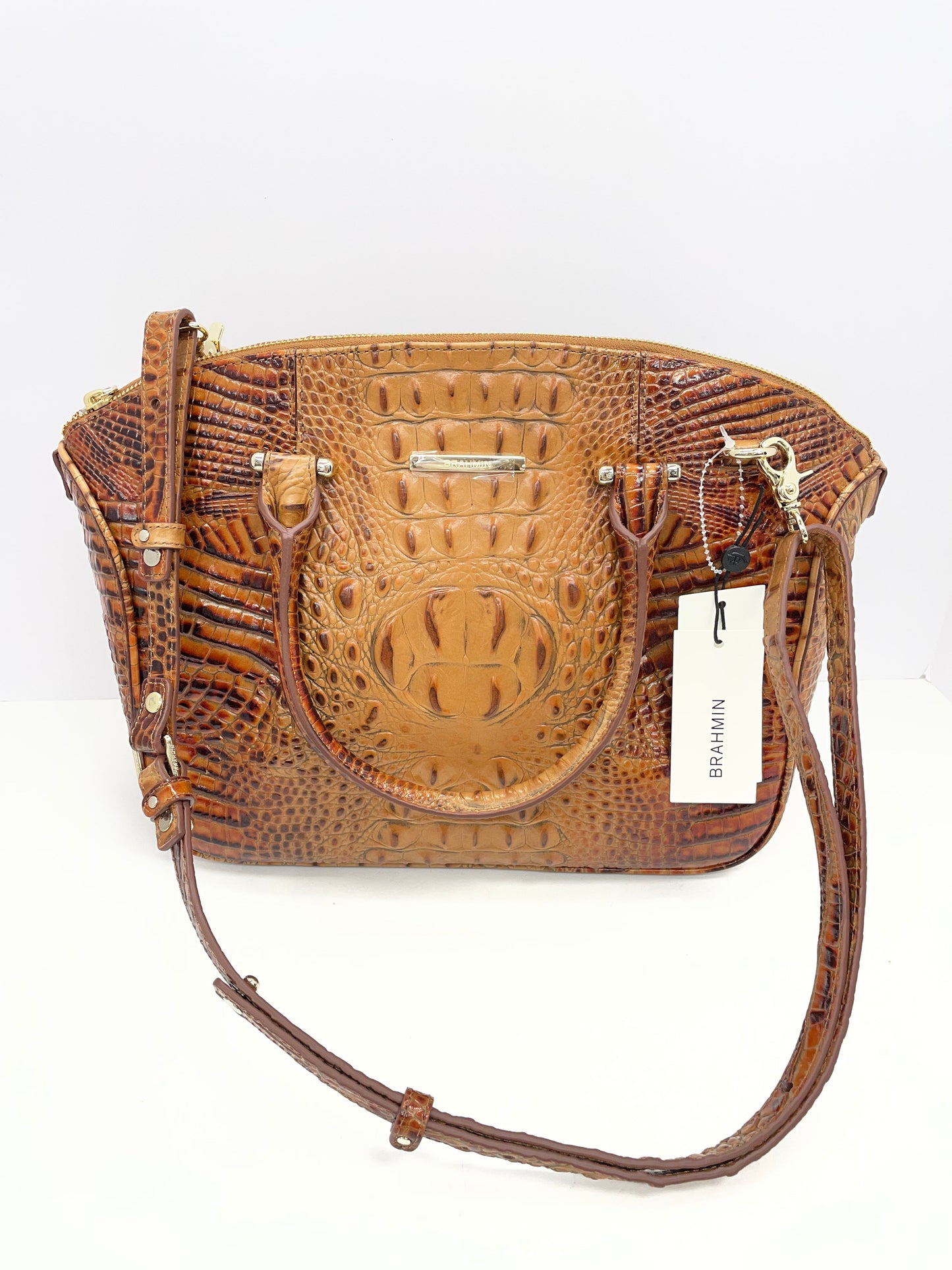 Handbag Designer By Brahmin In Brown, Size:Large