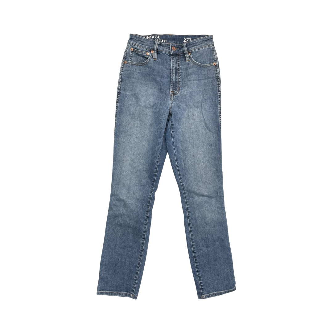 Jeans Straight By J. Crew In Blue Denim, Size:4L