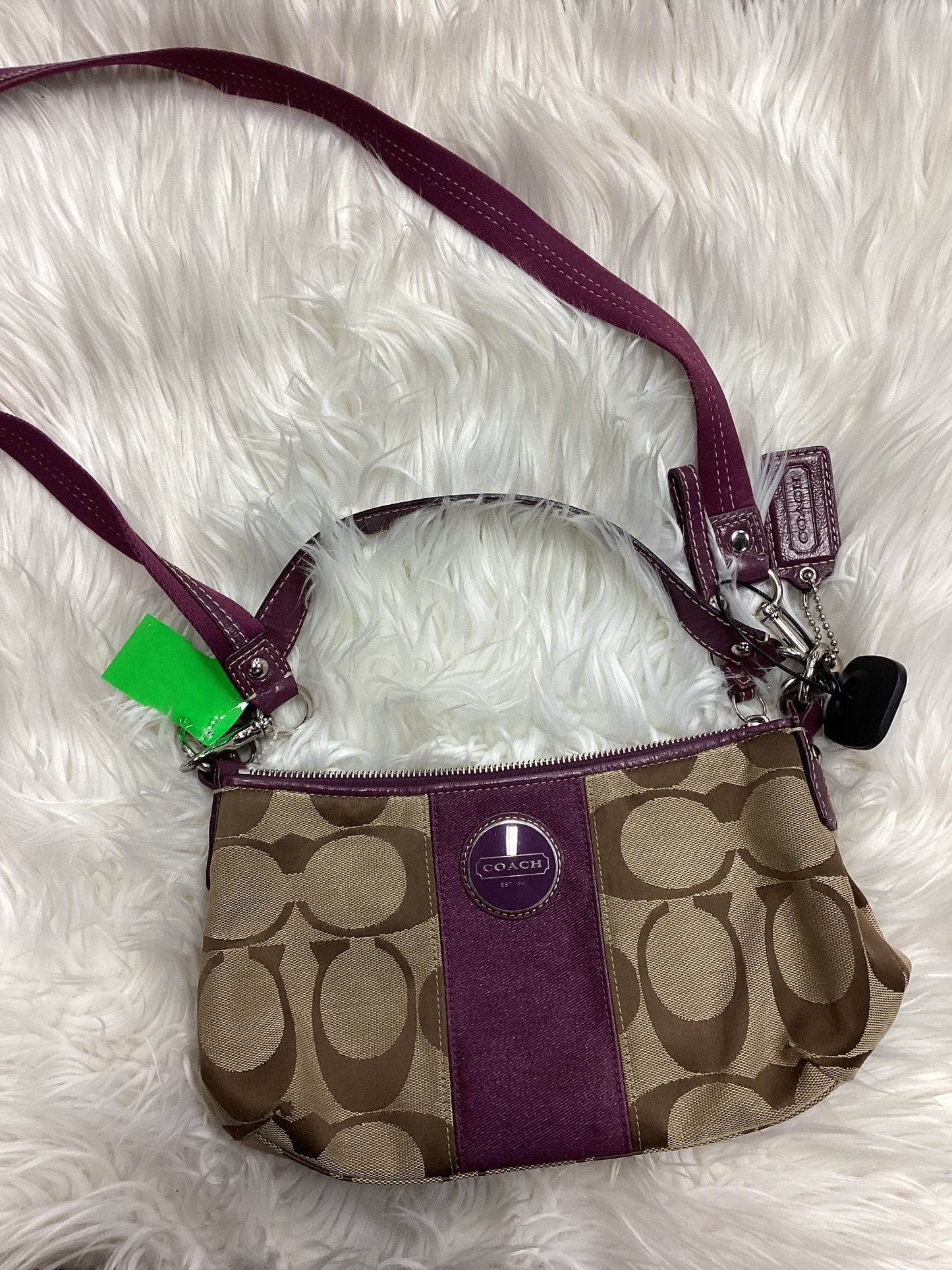 Handbag Designer By Coach In Purple, Size:Medium