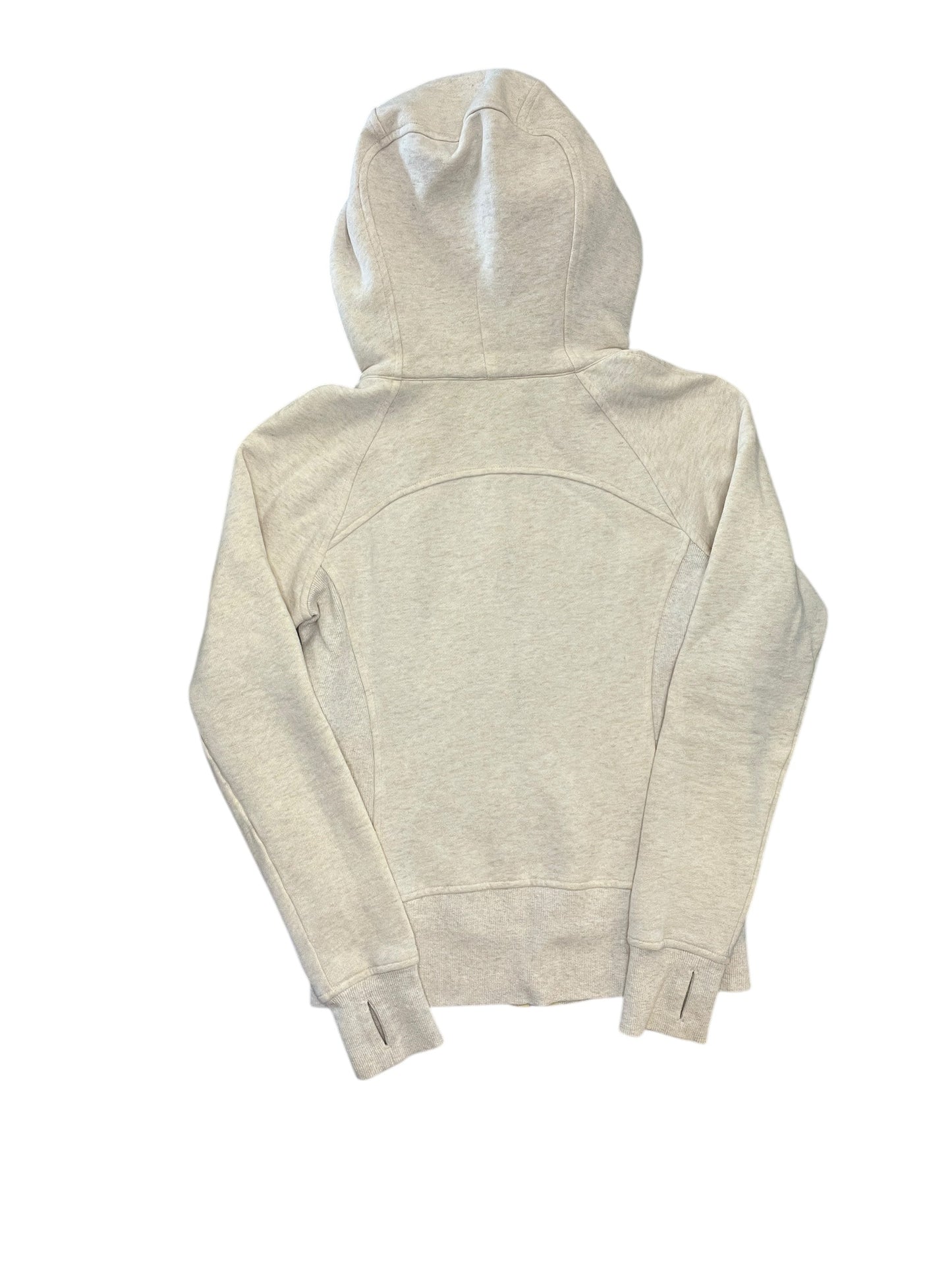 Athletic Jacket By Lululemon In Cream, Size:S