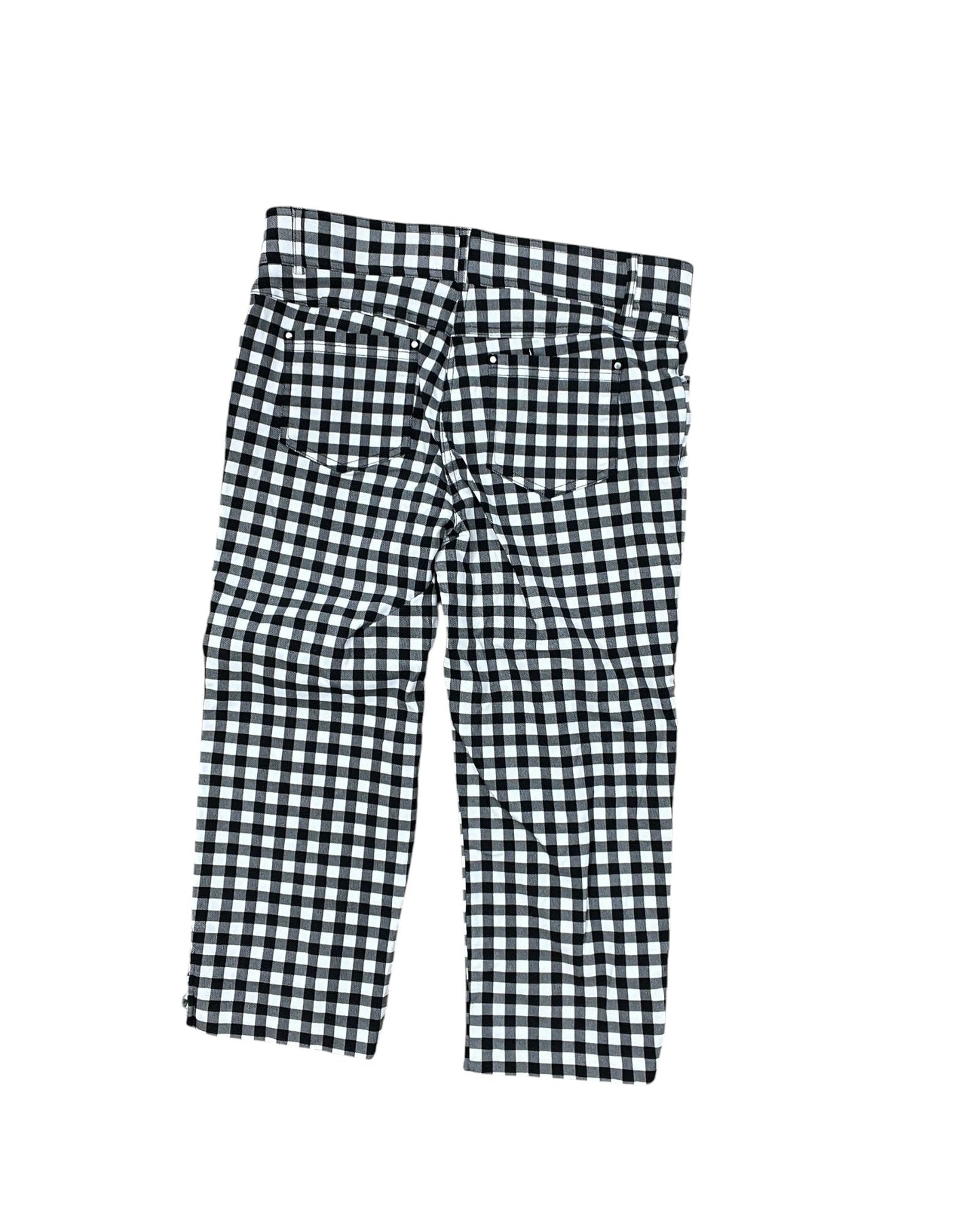 Pants Cropped By Verve In Checkered Pattern, Size:8