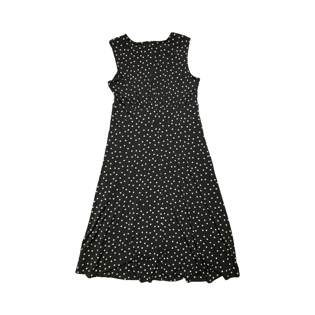Dress Casual Maxi By London Times In Polkadot Pattern, Size:12