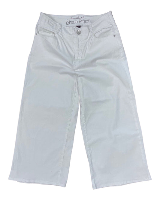 Jeans Wide Leg By Gloria Vanderbilt In White, Size:8