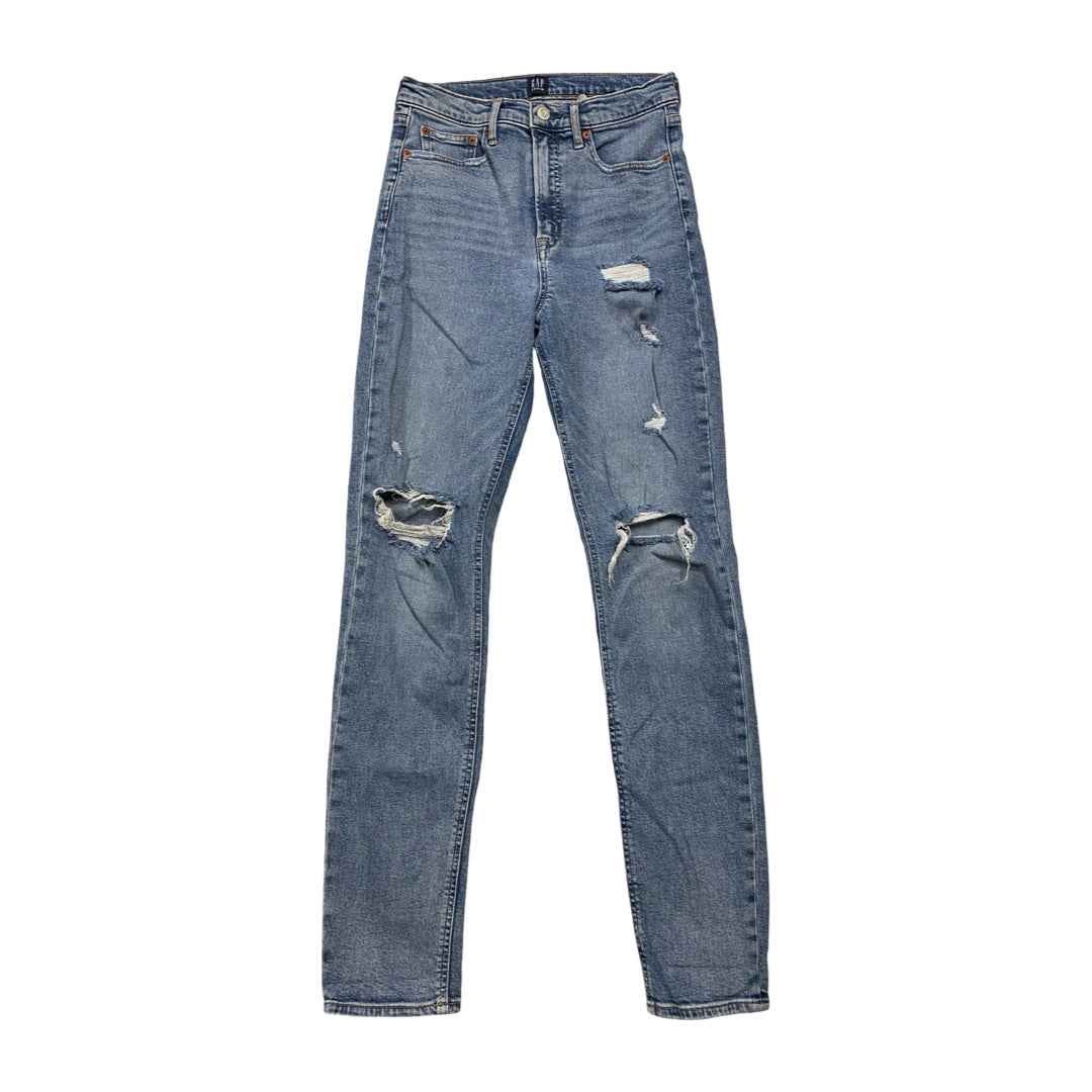 Jeans Straight By Gap In Blue Denim, Size:4