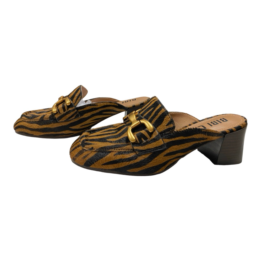 Shoes Heels Block By Anthropologie In Animal Print, Size:9