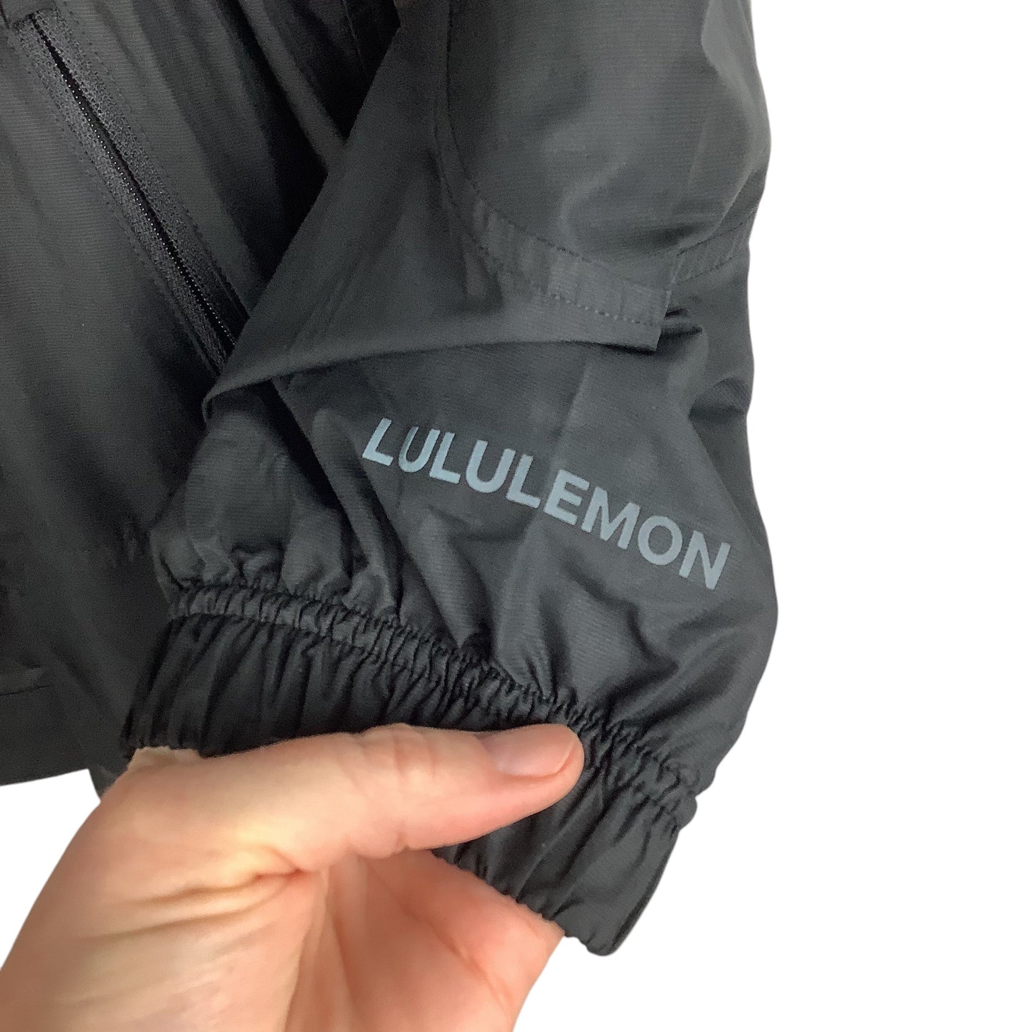 Athletic Jacket By Lululemon In Black, Size: 6