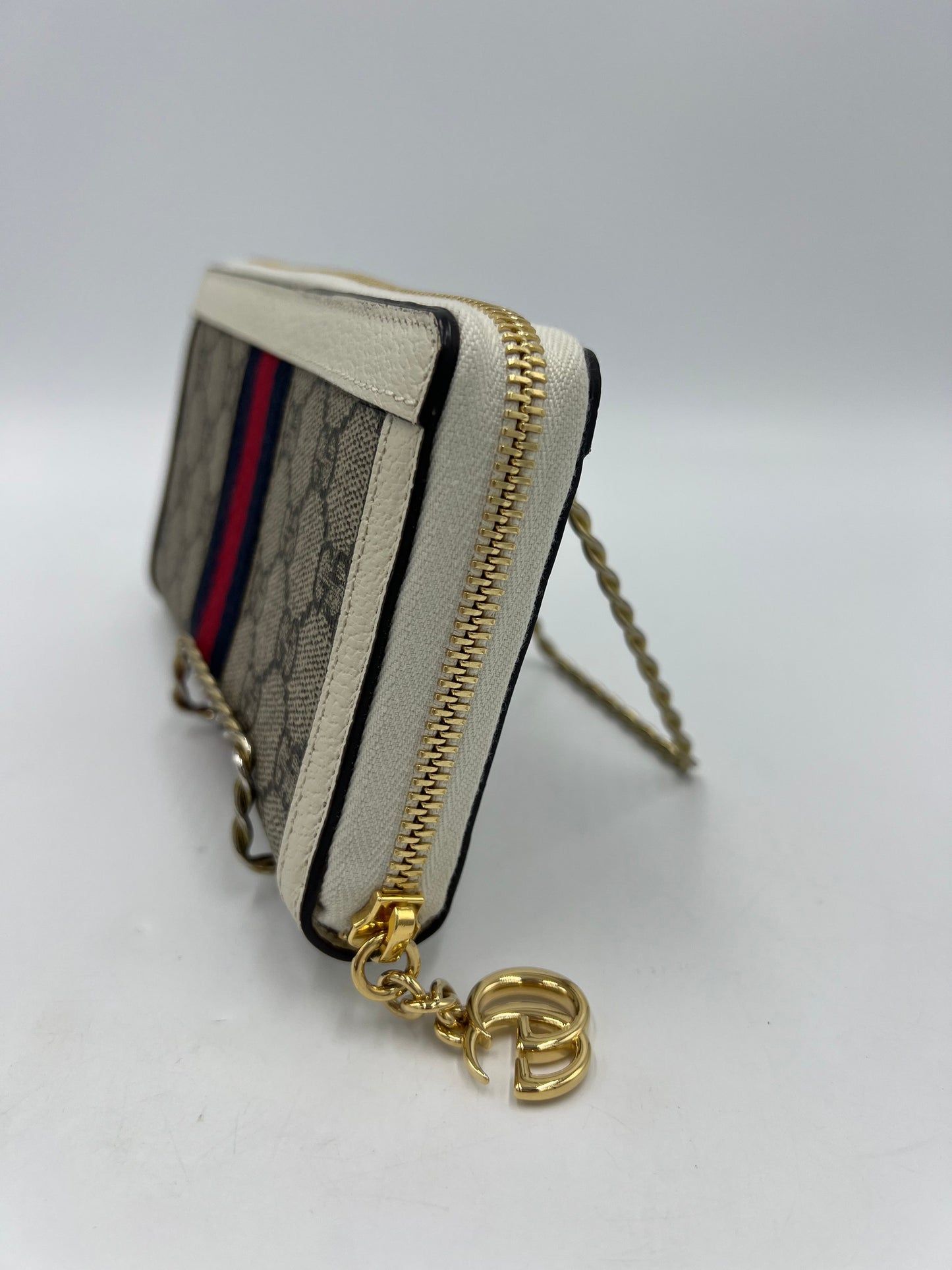 Gucci GG Ophidia Zip Top Designer Wallet Size: Medium