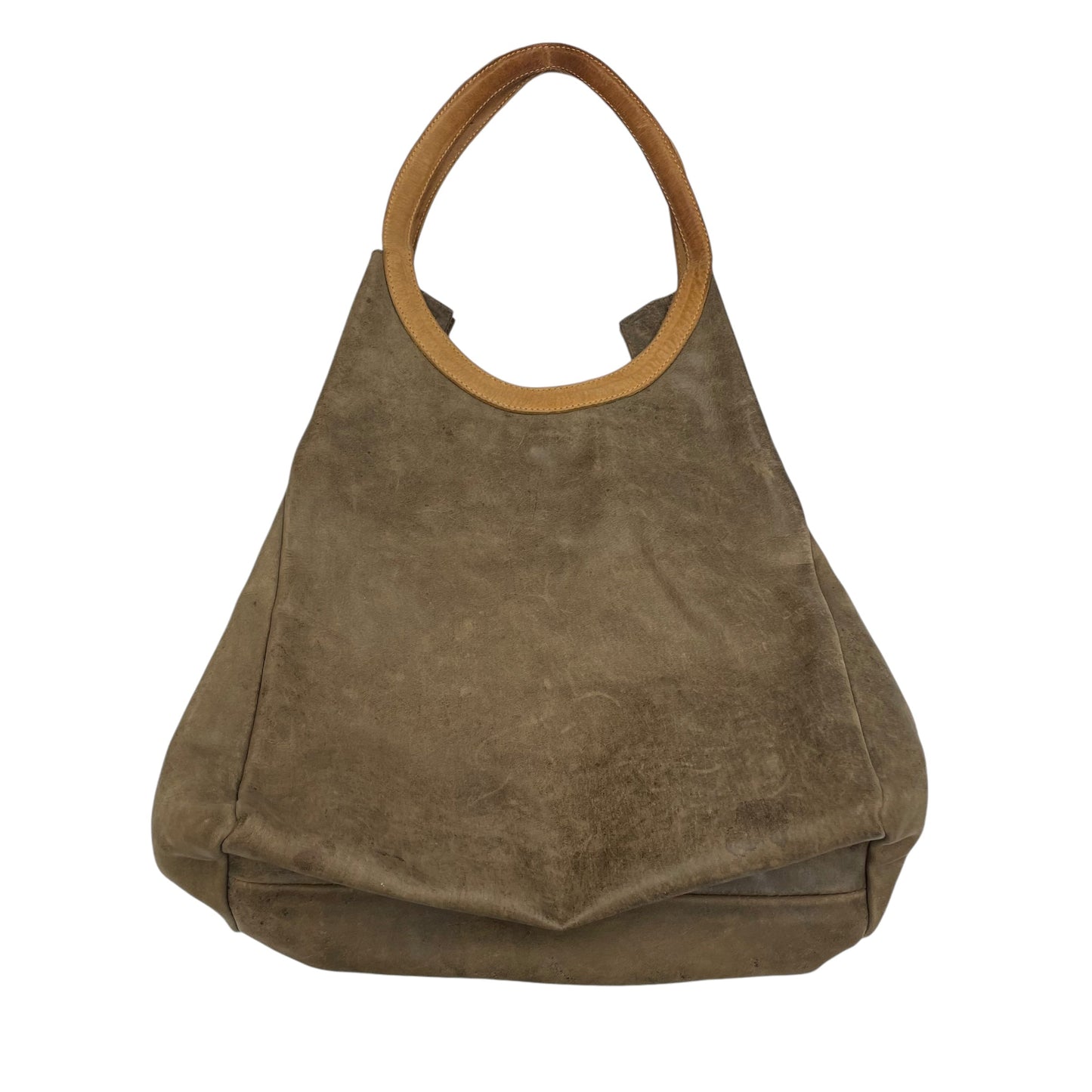 Handbag Leather By Clothes Mentor In Tan, Size:Medium