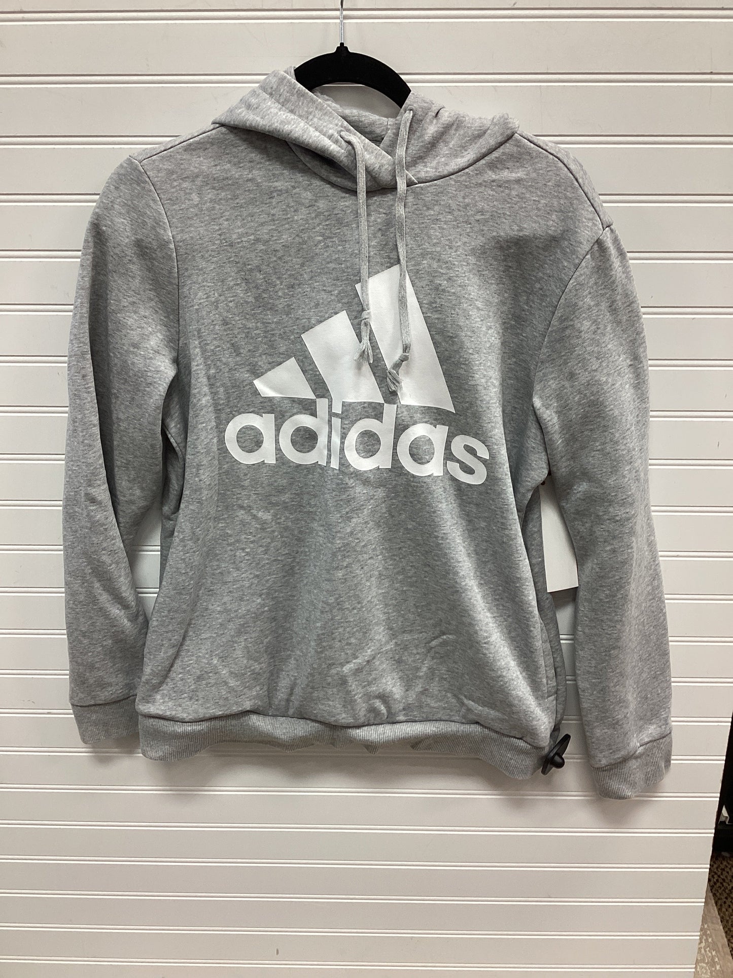 Sweatshirt Hoodie By Adidas In Grey, Size:L