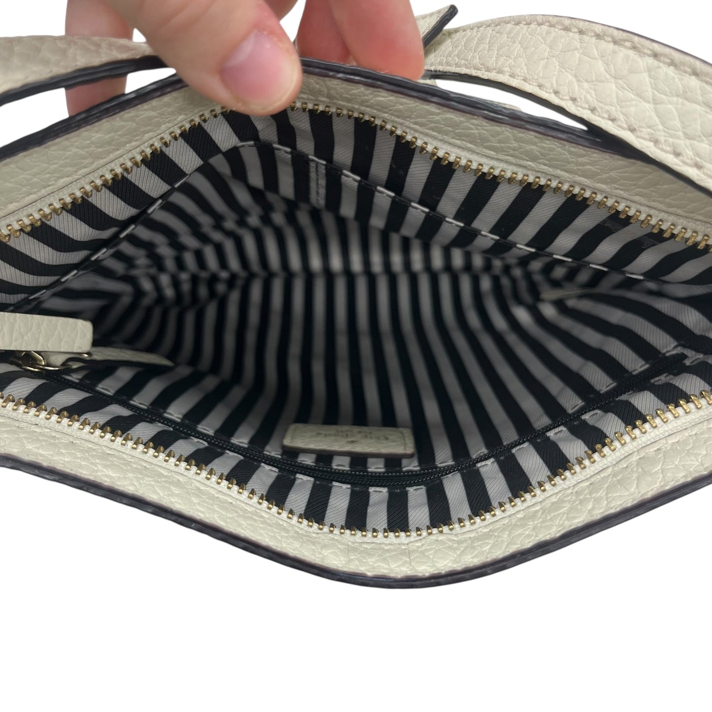 Crossbody Designer By Kate Spade In Black & Cream, Size:Medium