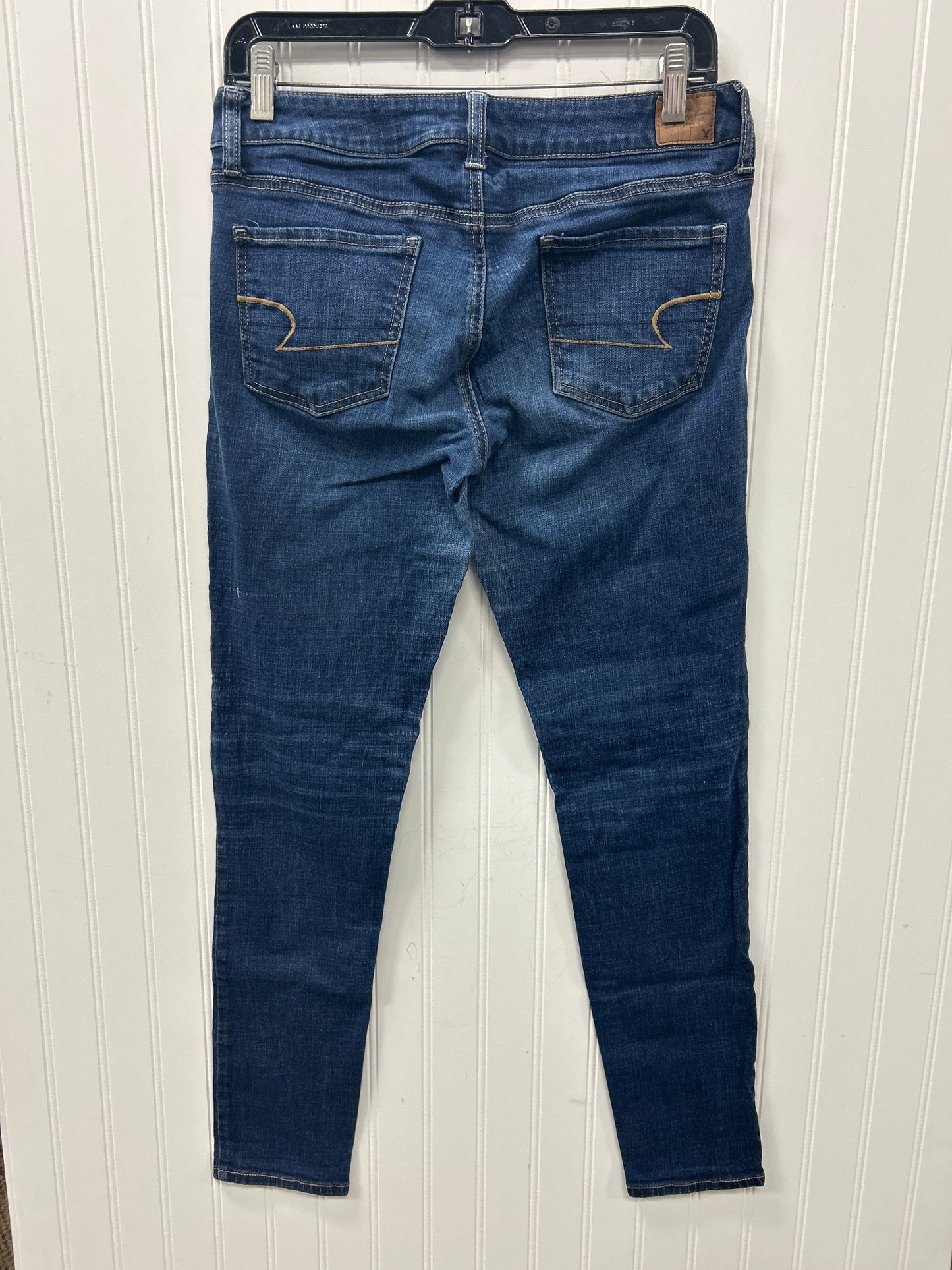 Jeans Skinny By American Eagle In Blue Denim, Size:10