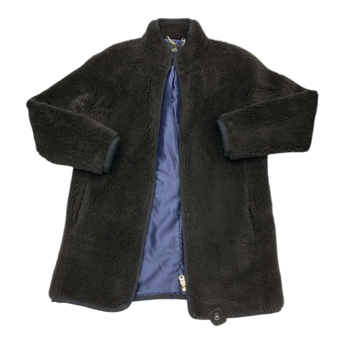 Coat Faux Fur & Sherpa By J. Crew In Black, Size:Xs