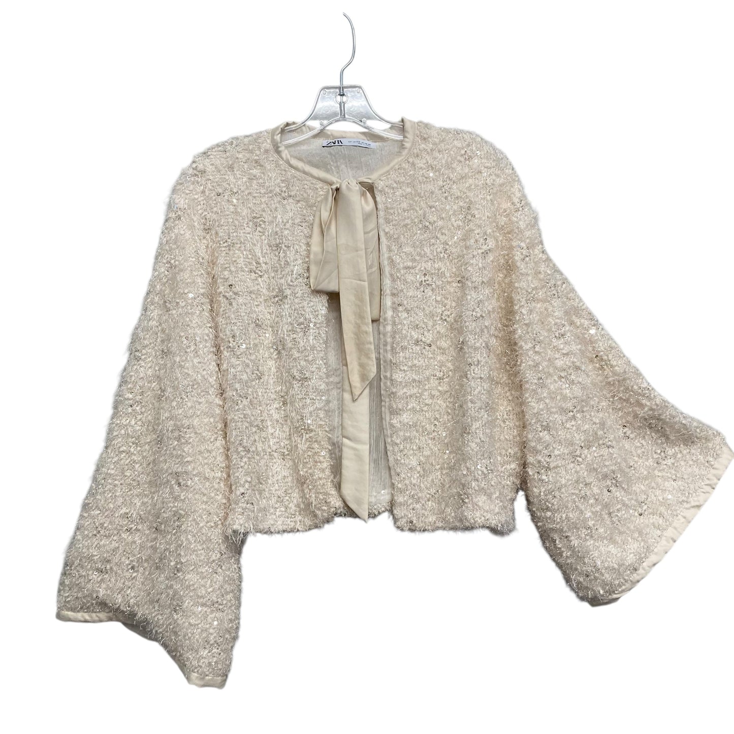 Cardigan By Zara In Cream, Size:M