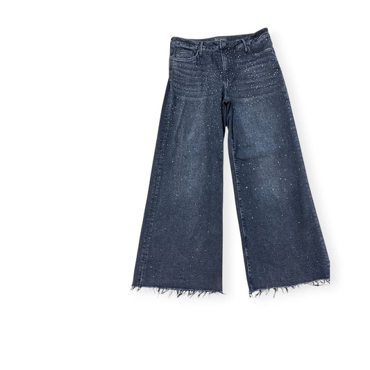 Jeans Wide Leg By Kut In Black Denim, Size:10