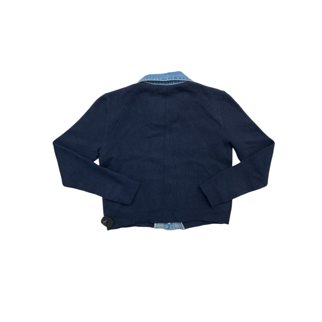 Sweater Cardigan By Ann Taylor In Navy, Size:M