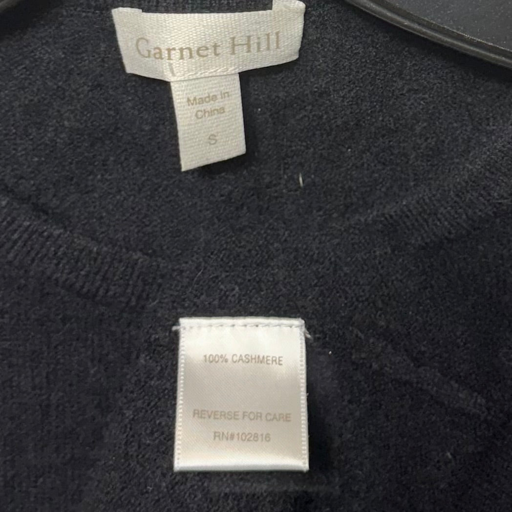 Essential Cashmere Retro Cardigan Sweater By Garnet Hill In Black, Size: S