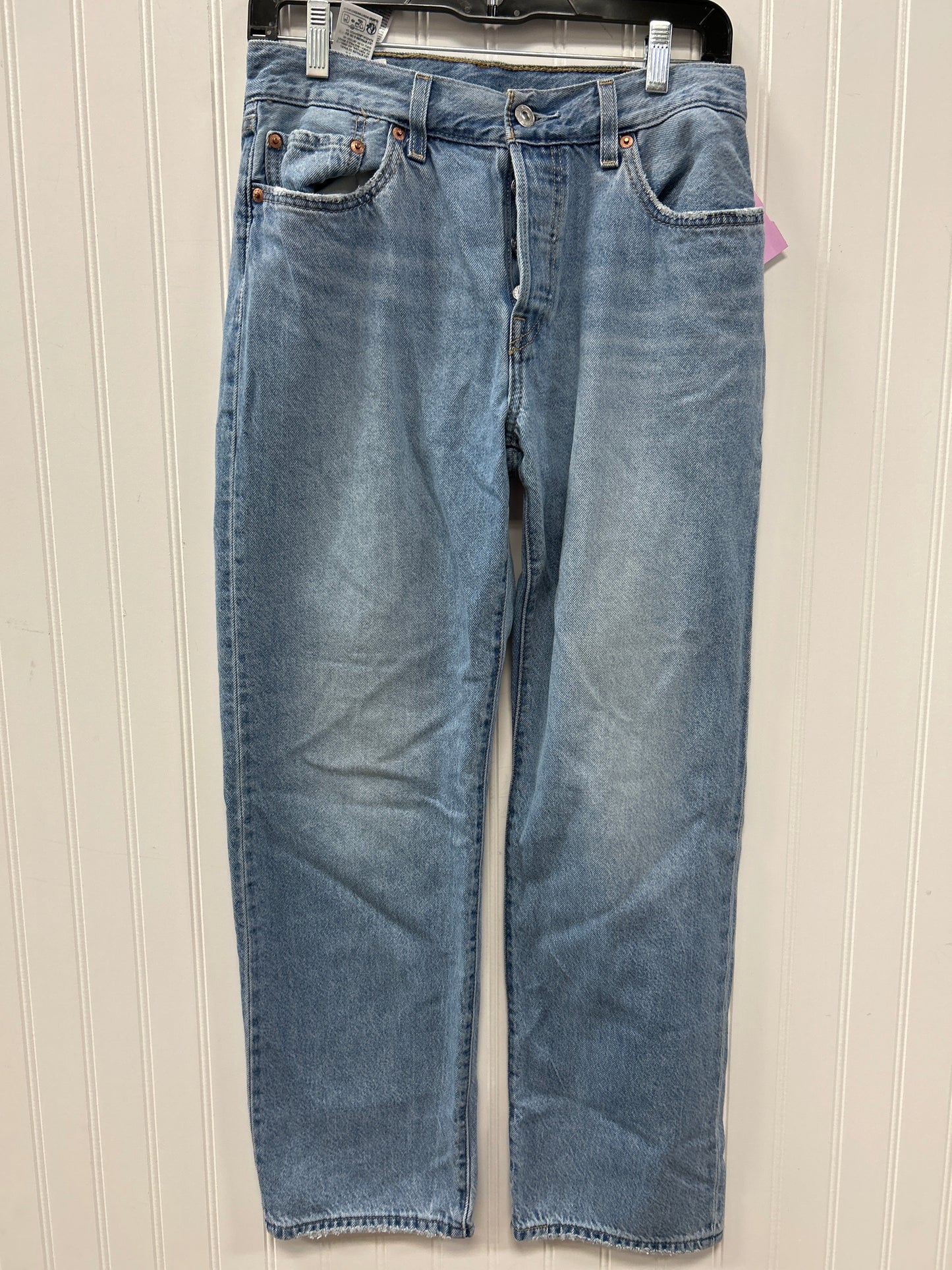 Jeans Straight By Levis In Blue Denim, Size:4