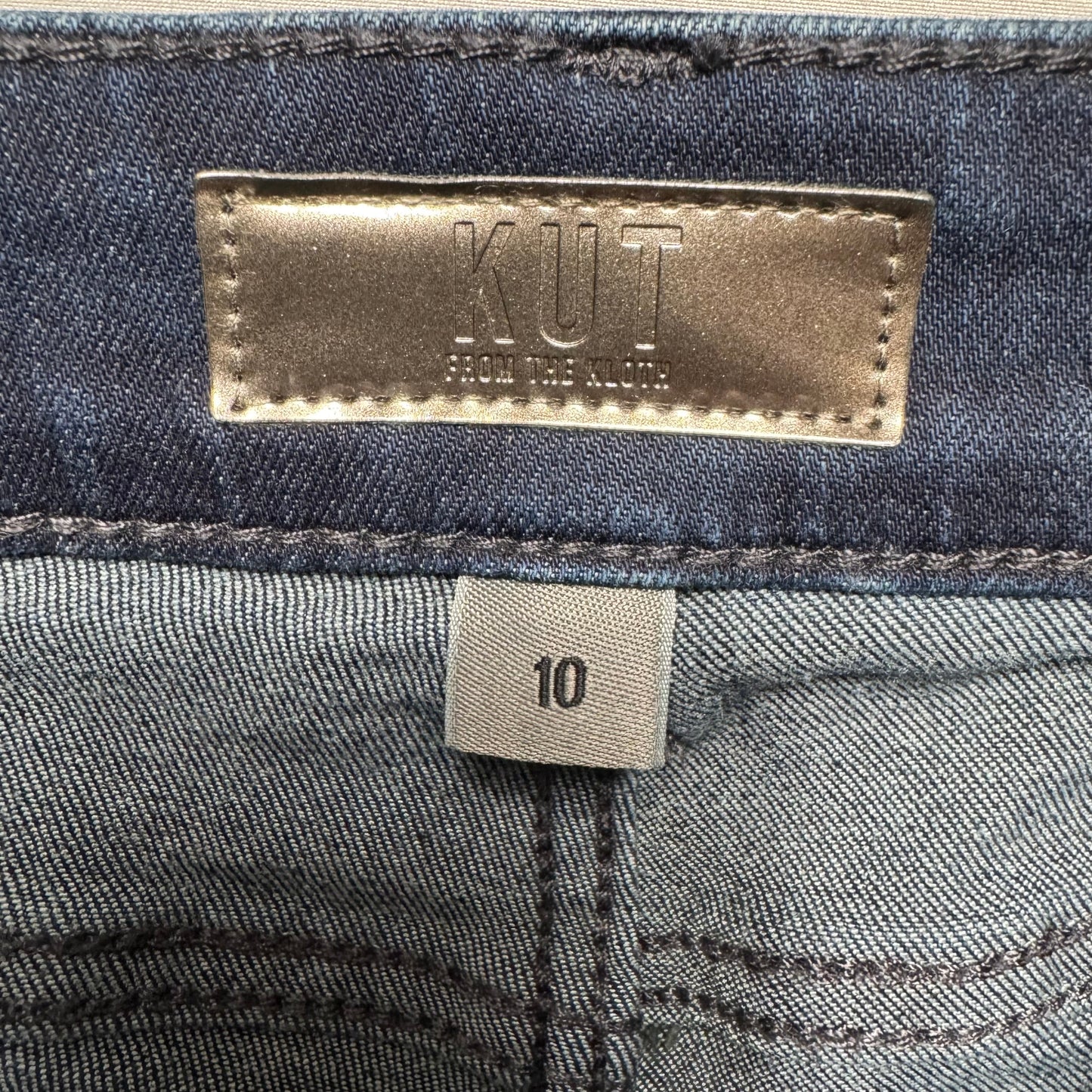 Natalie Mid Rise Flare Jeans By Kut In Blue Denim, Size: 10