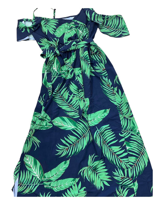 Dress Casual Maxi By Clothes Mentor In Blue & Green, Size:0