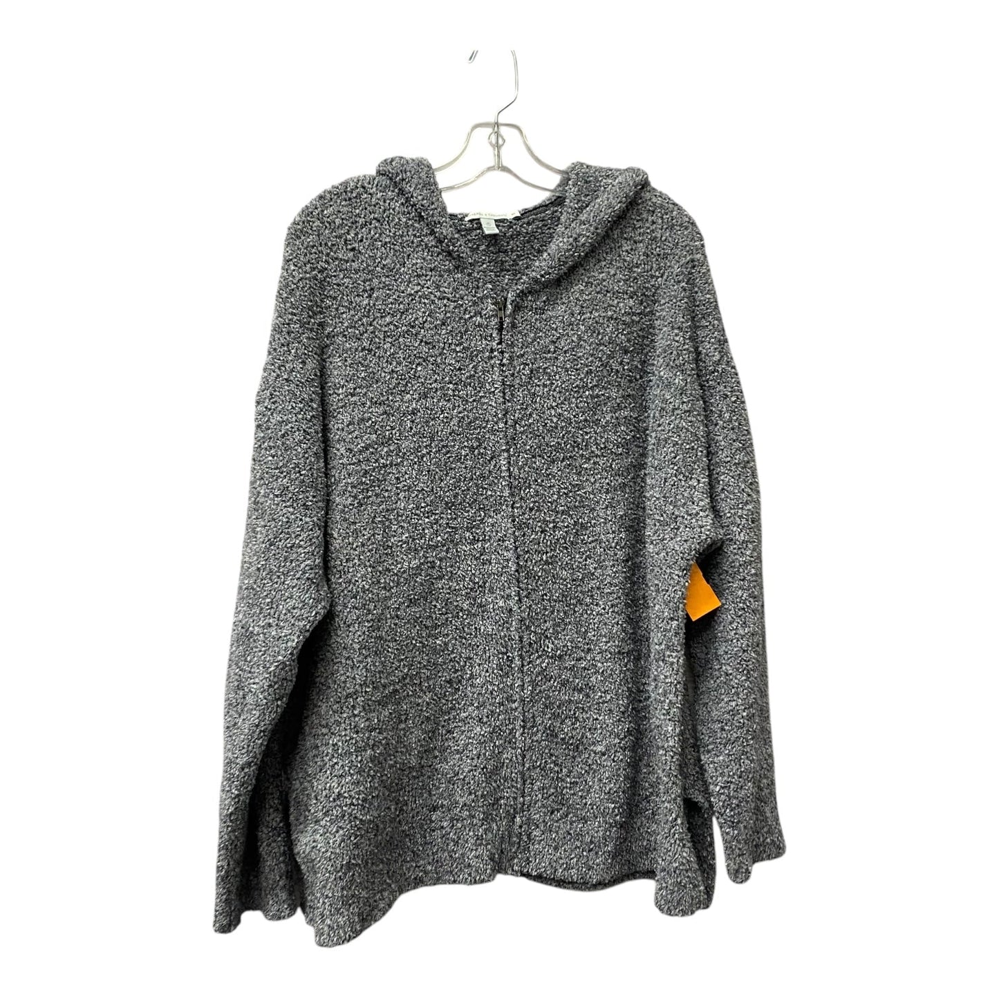 Sweater Cardigan By Threads 4 Thought In Grey, Size:3X