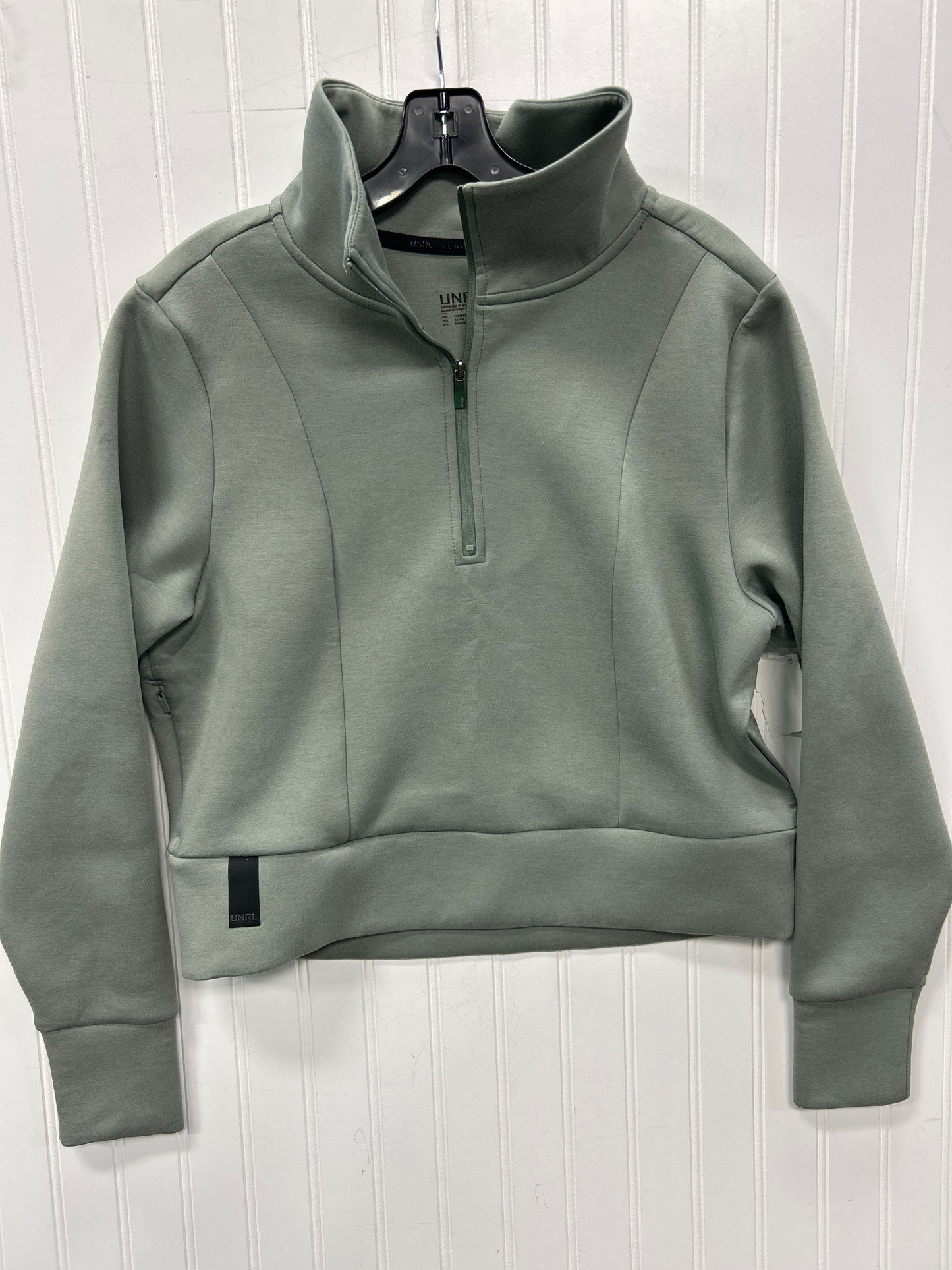 Athletic Sweatshirt Crewneck By Unrl In Green, Size:M