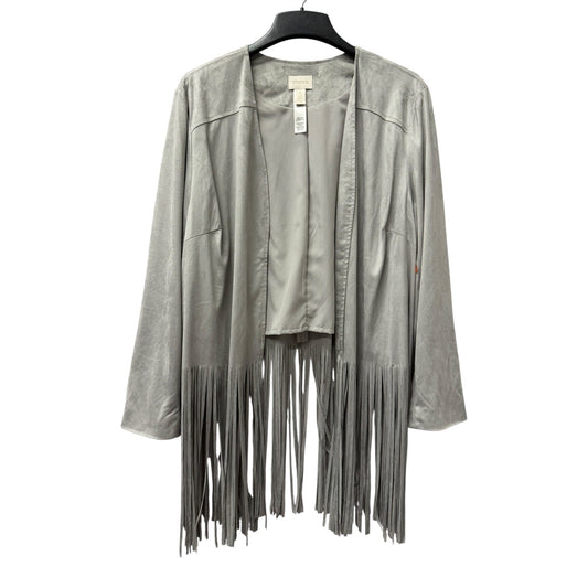 Jacket Other By Chicos In Grey, Size:1X
