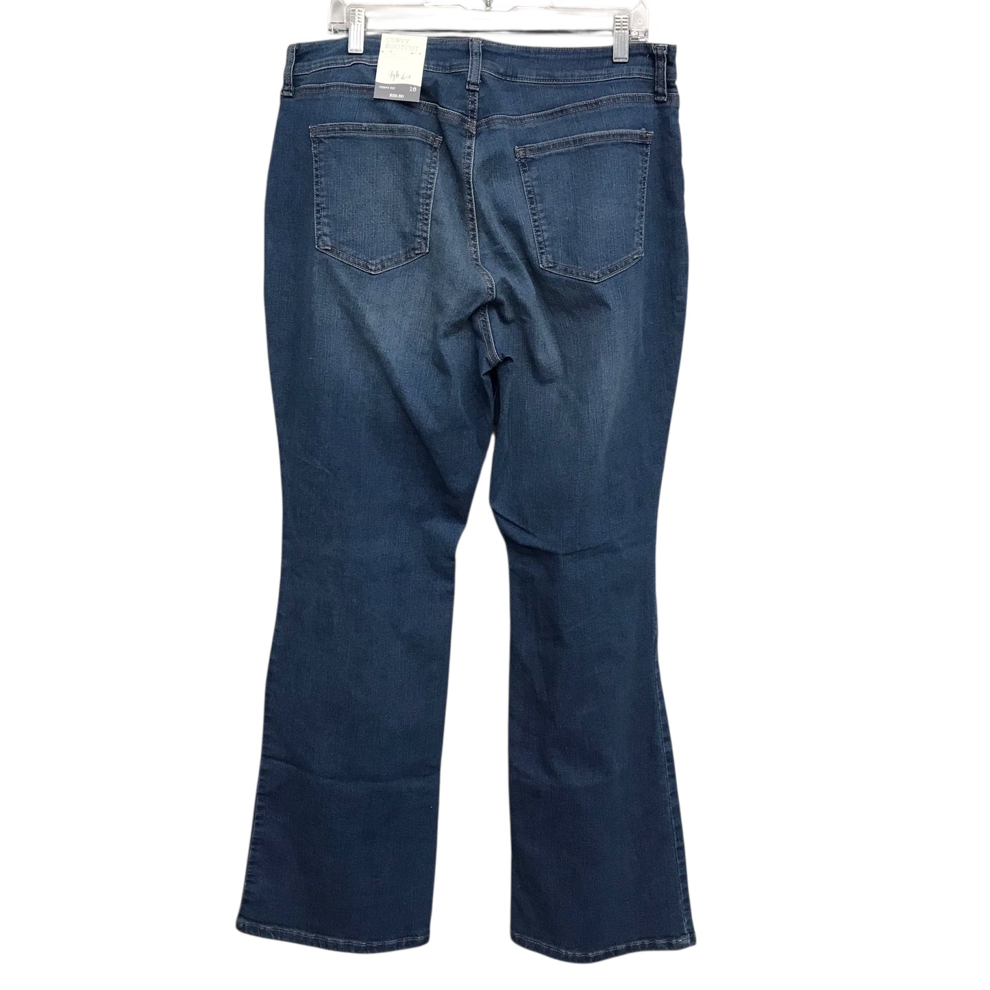 Jeans Boot Cut By Style And Company In Blue Denim, Size:16